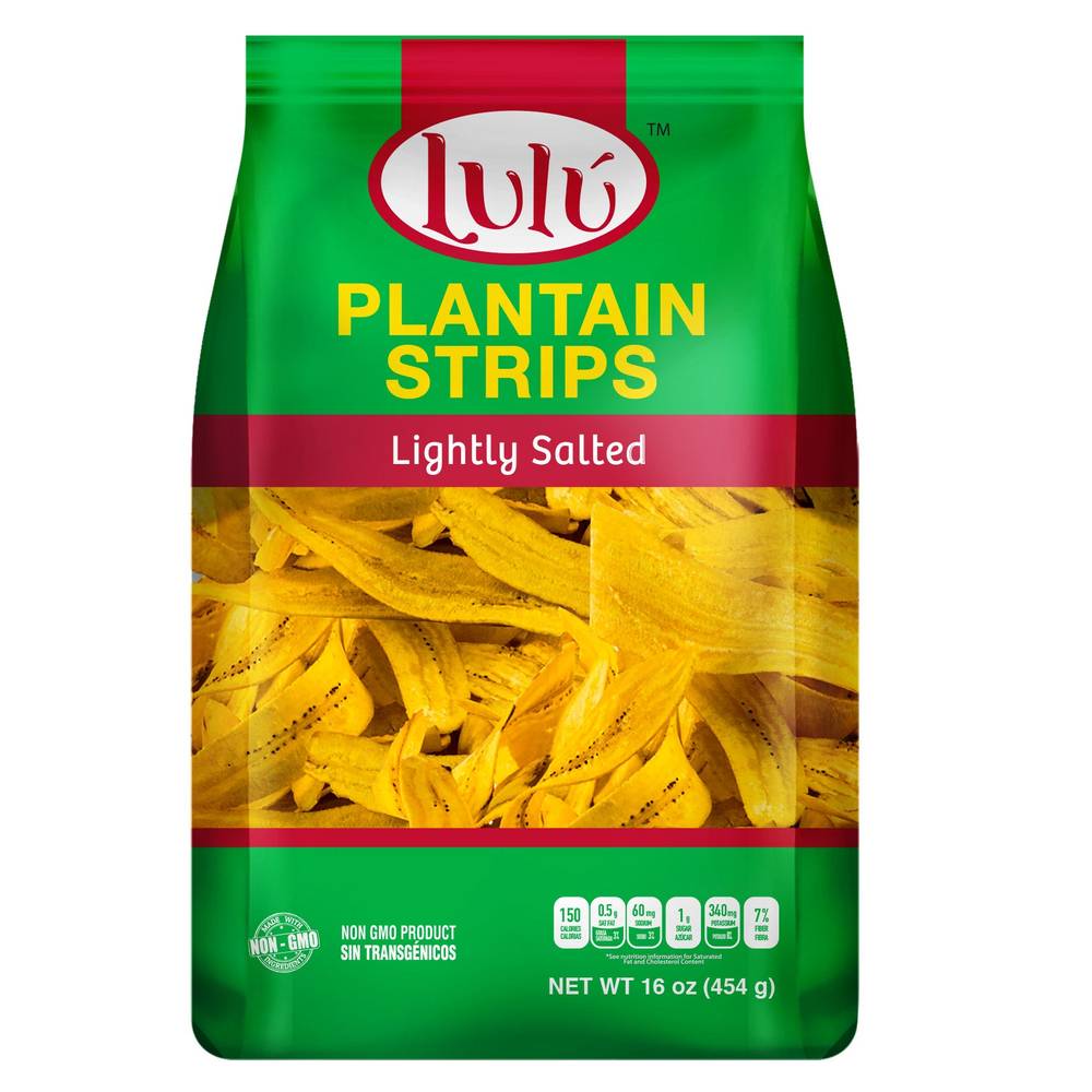 Lulu Plantain Strips, Lightly Salted, 16 oz