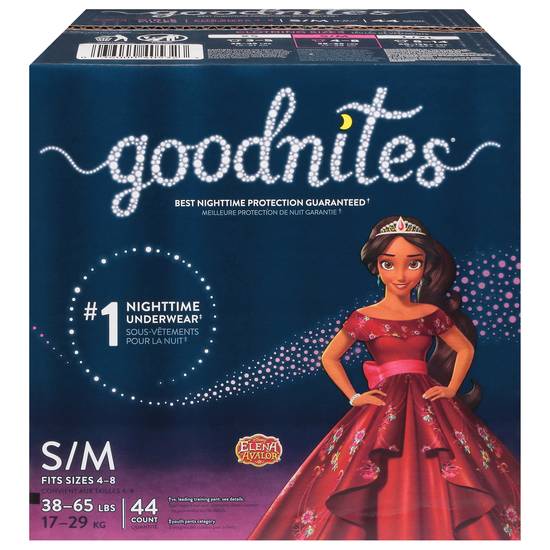 Goodnites Size S/M Bedtime Bedwetting Underwear (44 ct)