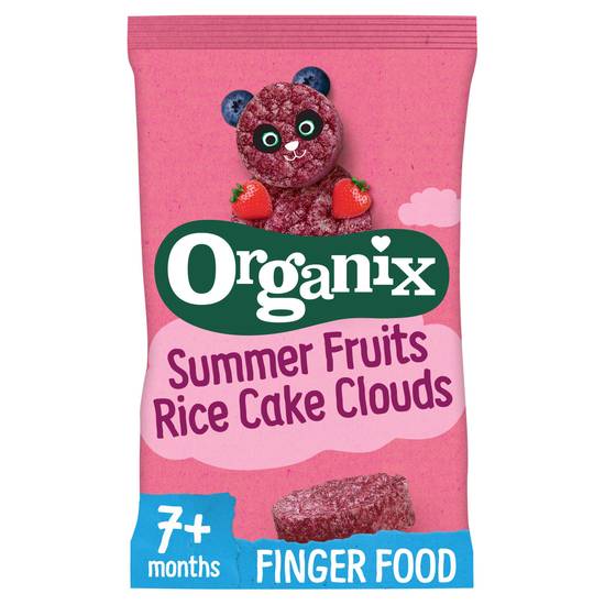 Organix Summer Fruits Rice Cake Clouds Organic Baby Snacks 7 months+ 40g