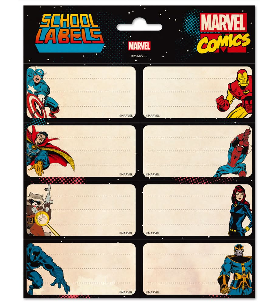 Etiquetas Adesivas Comics Avengers Marvel