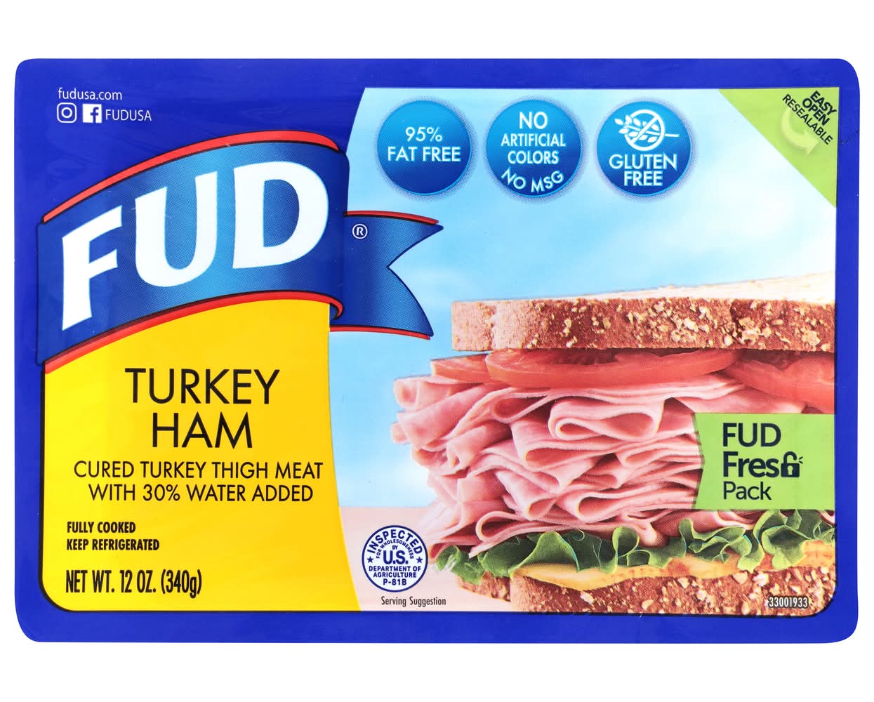 FUD Fully Cooked Turkey Ham (12 oz)