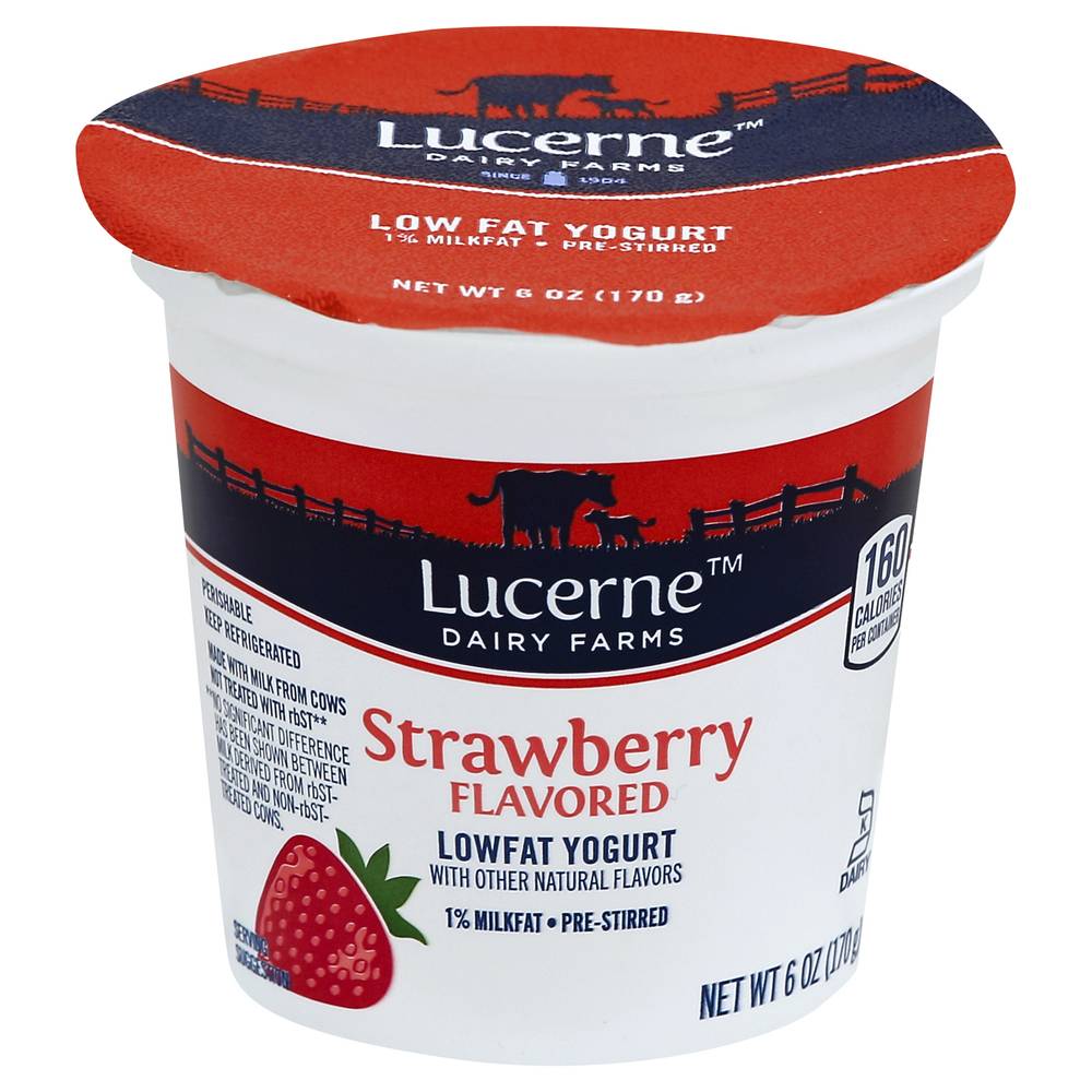 Lucerne Yogurt Lowfat Strawberry Flavored (6 oz)