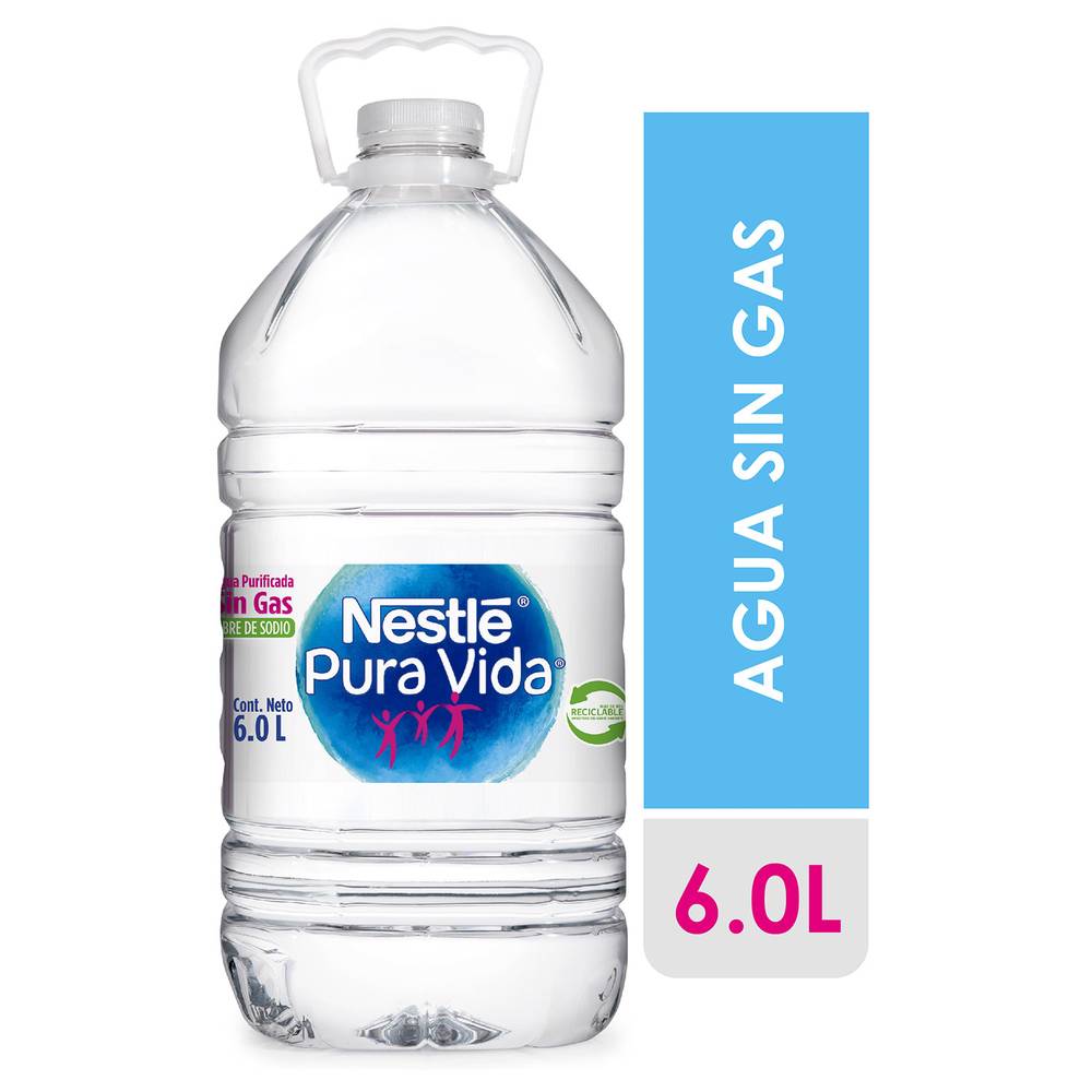 Nestlé pura vida agua purificada sin gas (6 l)