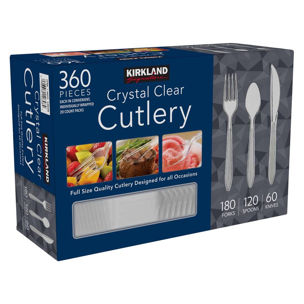 Kirkland Signature Crystal Clear Cutlery (360 ct)