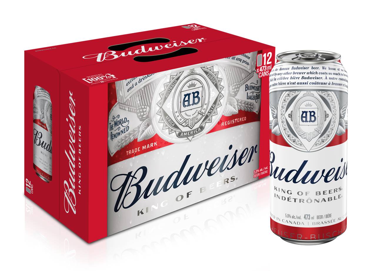 Budweiser Beer (12 pack, 473 mL)