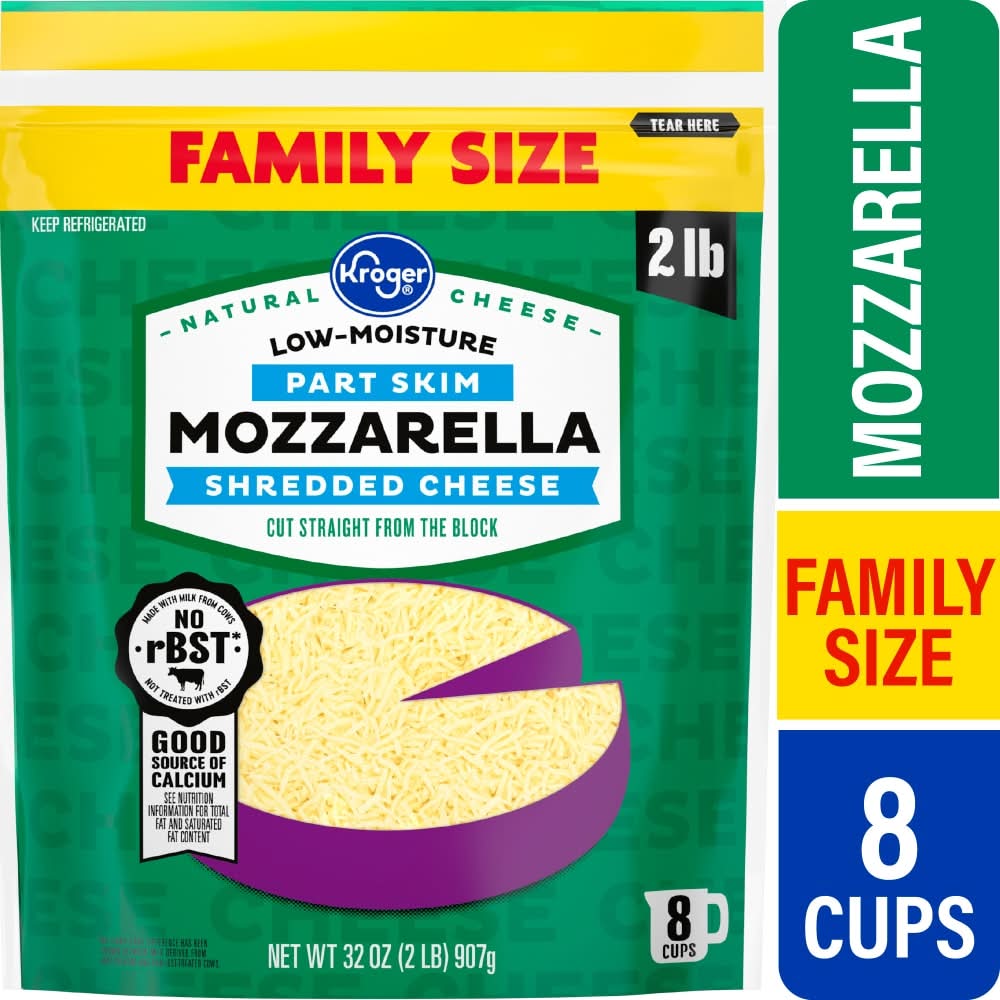 Kroger Low-Moisture Part Skim Mozzarella Shredded Cheese (32 oz)