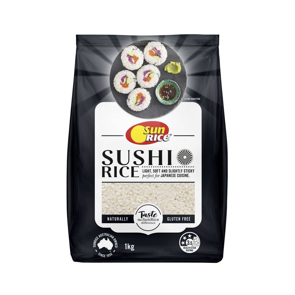 Sunrice Naturally Sushi Rice 1kg