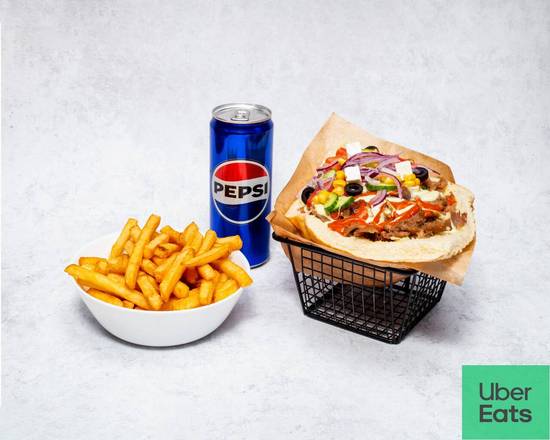 Zestaw Combo Kebab w Bułce (Średni)