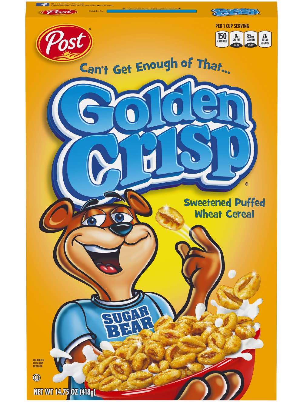 Golden Crisp Sweetened Puffed Wheat Cereal (14.75 oz)