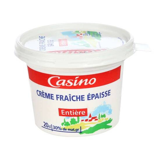 Crème fraîche épaisse 30% m.g. 20cl CASINO