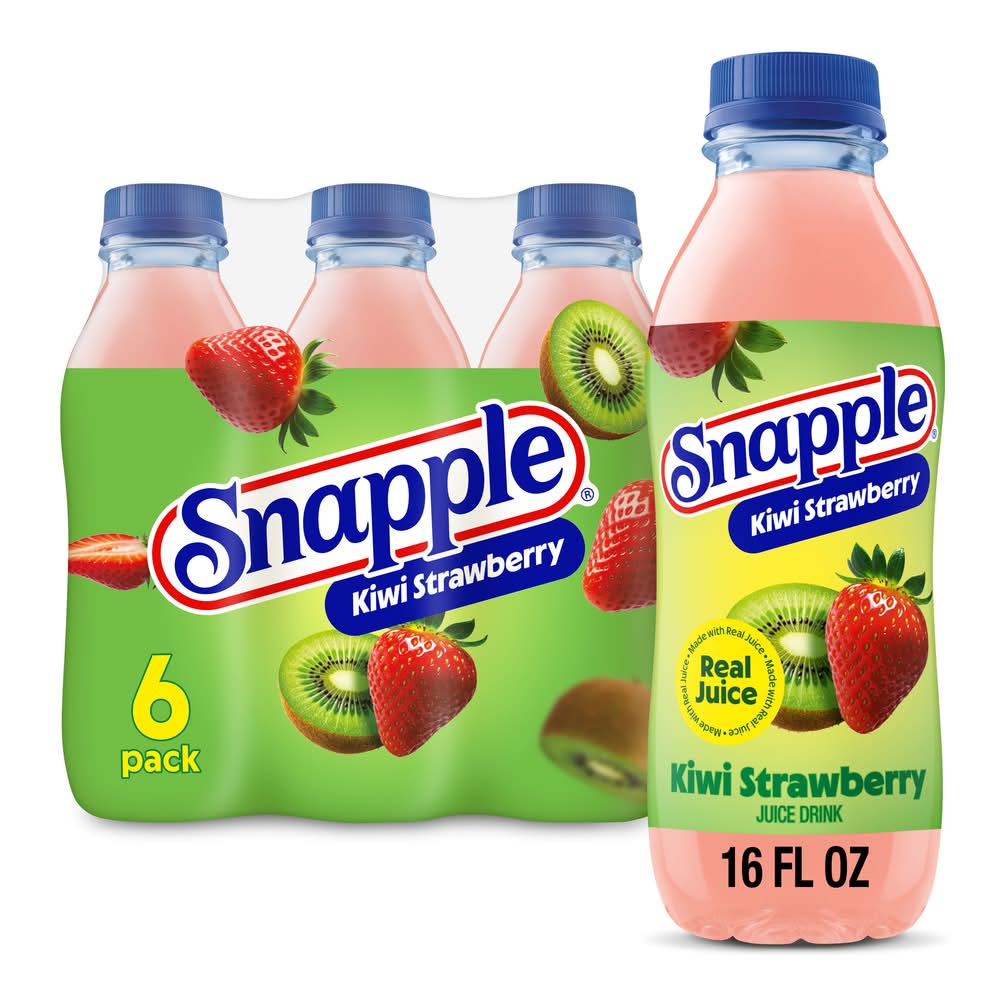 Snapple Juice Drink, Kiwi-Strawberry (6 x 16 fl oz)