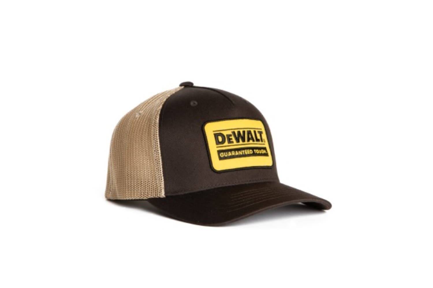 DEWALT Adult Unisex Brown with Tan Mesh Synthetic Trucker Hat | DXWW50041-310-OSFA