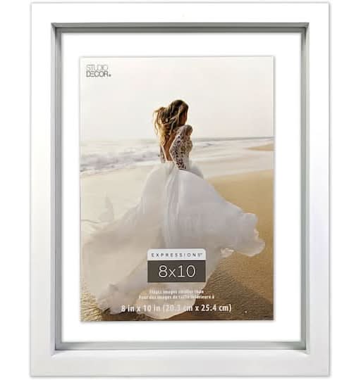 Expressions 8" X 10" White Float Frame By Studio Decor
