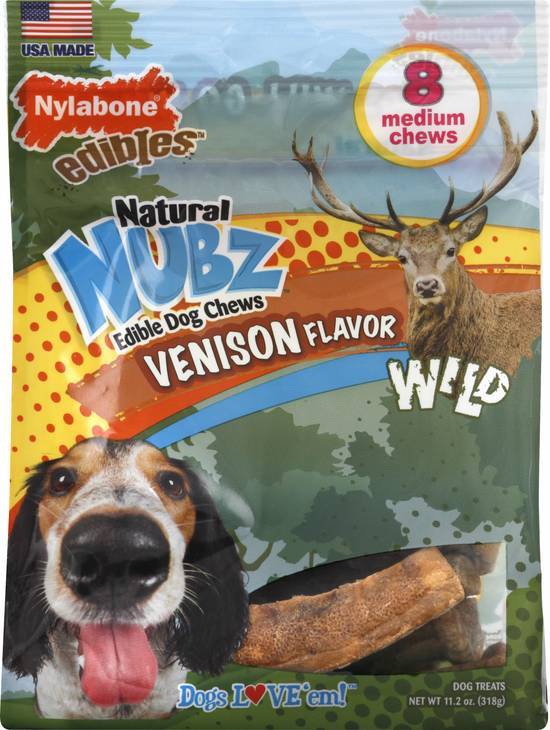 Nylabone Nubz Split Antler Dog Treats (venison) (8 ct)