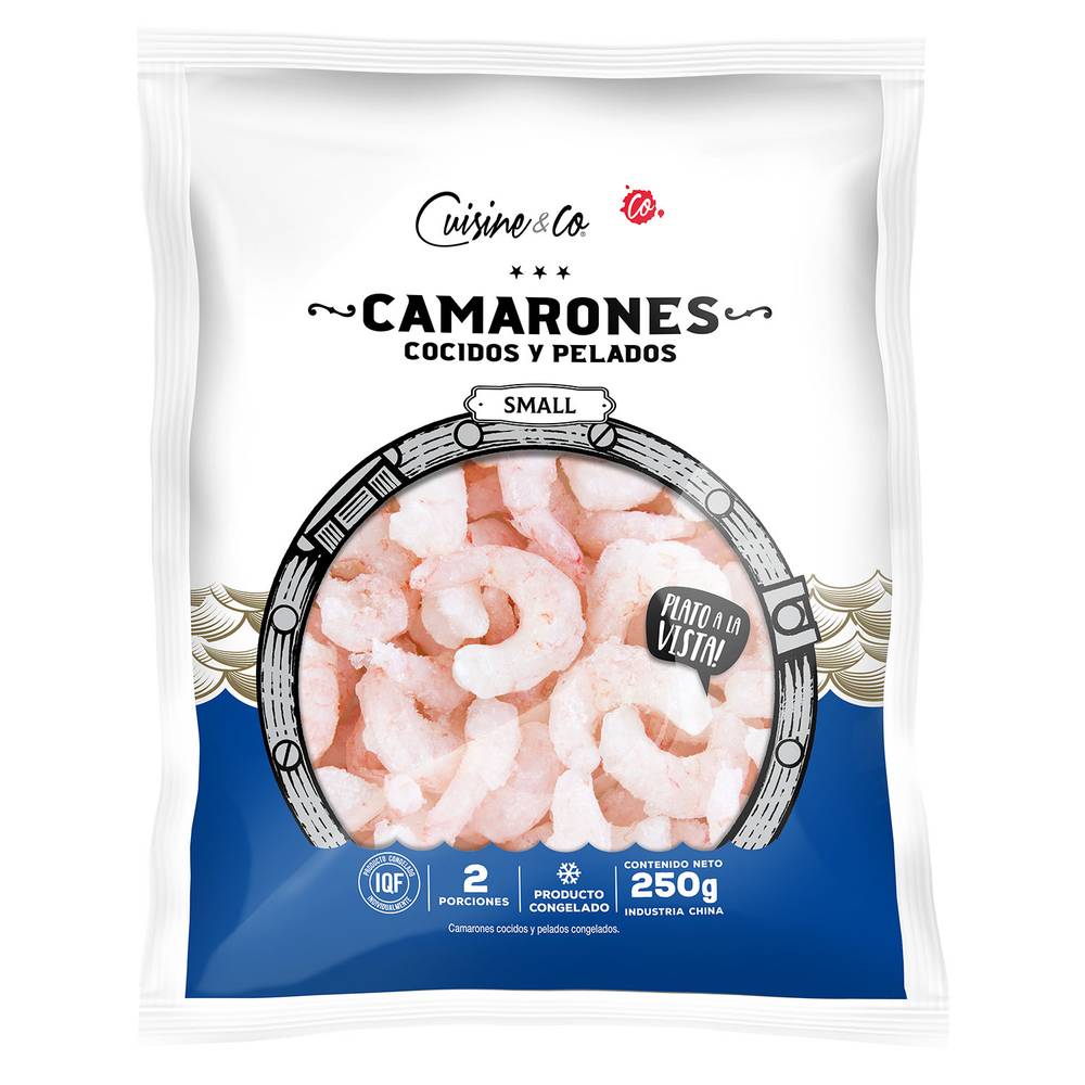 Cuisine & co camarones cocidos y pelados ch (250 g)