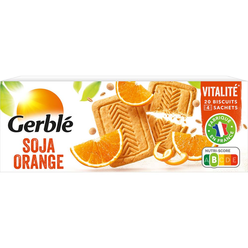 Gerblé - Biscuits au soja et à l'orange (20 pièces)