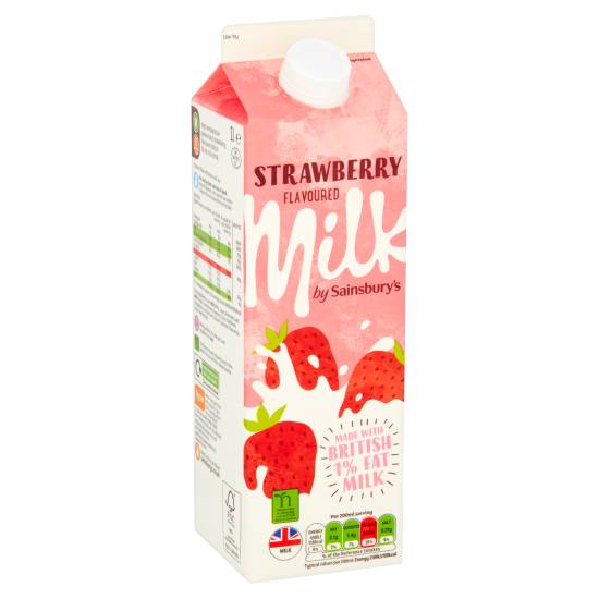 Sainsbury's Strawberry Flavoured Milk (1L)
