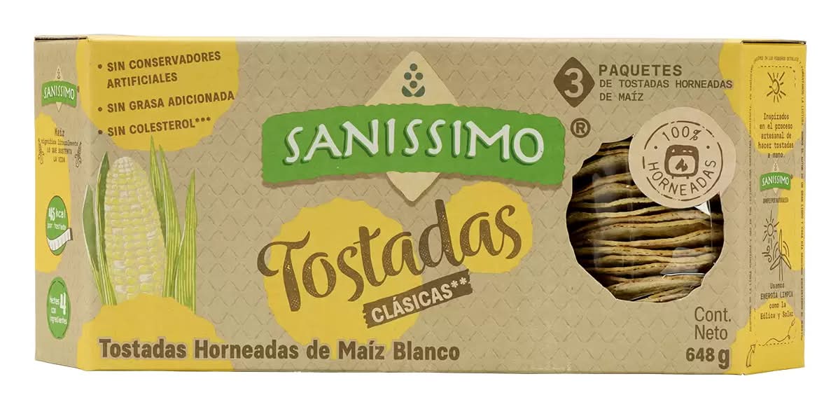 Saníssimo · Tostadas de maíz horneadas (3 un)