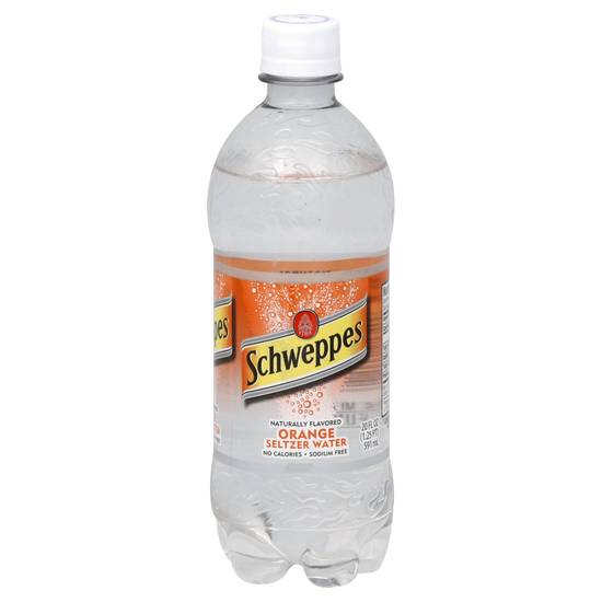 Schweppes Orange Flavored Seltzer Water (20 fl oz)