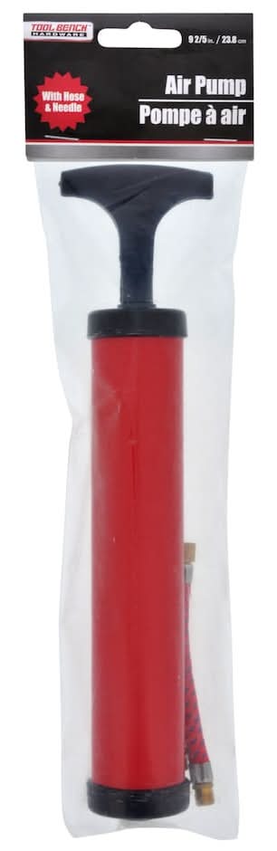 Tool Bench Hardware Manual Air Pump, 9.4 in, Red