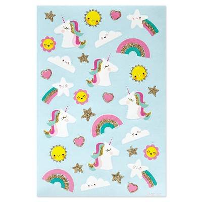 66ct Magical Unicorn Glitter Stickers