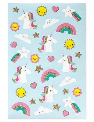 Carlton Cards Magical Unicorn Glitter Stickers (66 ct)