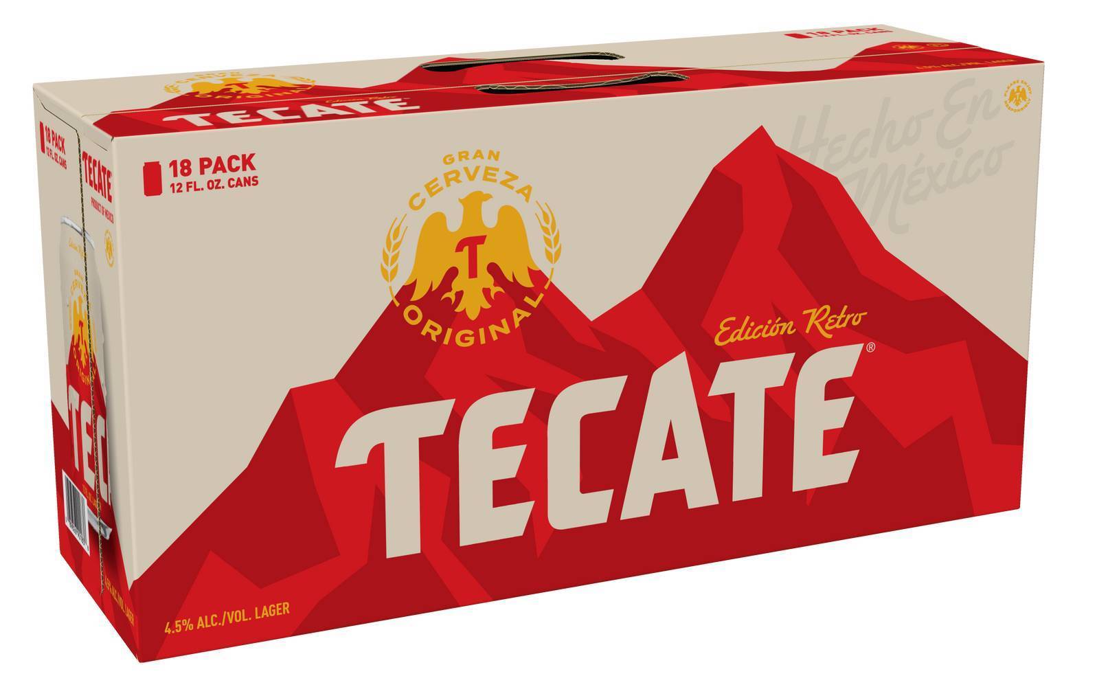 Tecate Cerveza Original Lager Beer Can (18X12 Fl oz)(4.5%ABV)