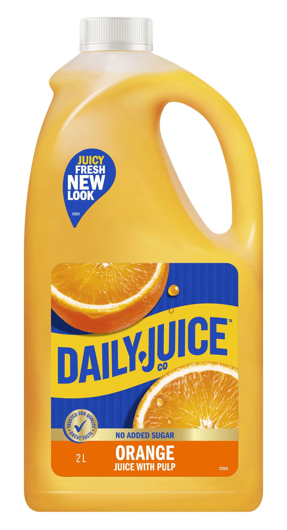 Daily Juice Co No Added Sugar Juice With Pulp, Orange (2L)