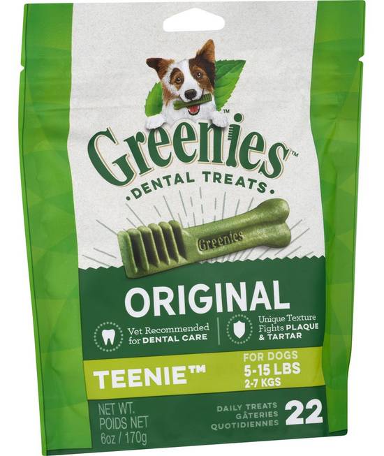 Greenies Original Teenie Dental Dog Treats (22 treats)