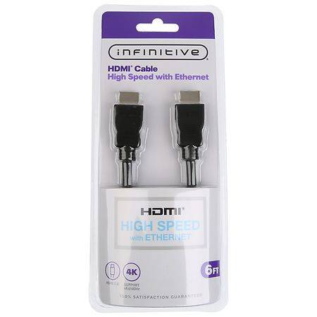 Infinitive Hdmi Cable High Speed With Ethernet ( 6 ft)