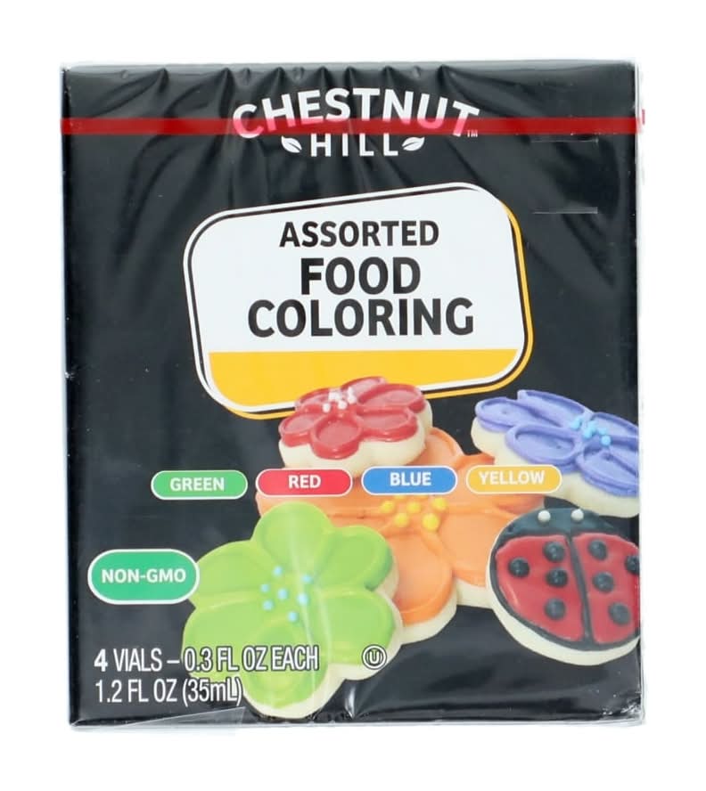Chestnut Hill Food Colors and Egg Dye, Assorted (4 x 0.3 fl oz)