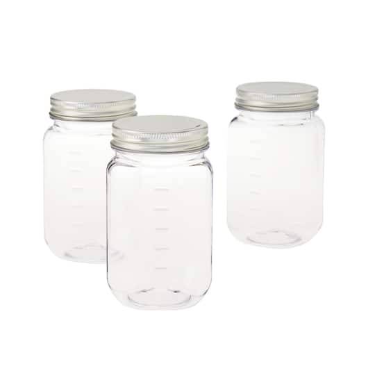 Celebrate It Plastic Mason Jars (3 ct, 48oz) (clear)