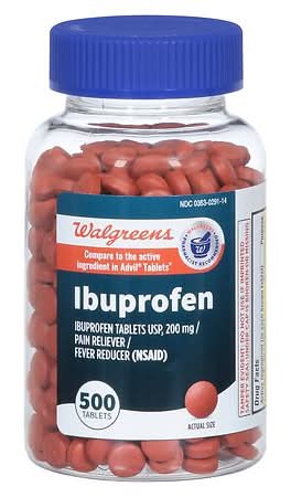 Walgreens Ibuprofen Pain Reliever 200 mg (500 ct)