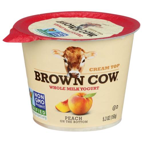 Brown Cow Peach Cream Top Yogurt
