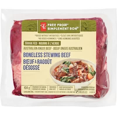 President's Choice Free From Boneless Stewing Beef 454.0 G