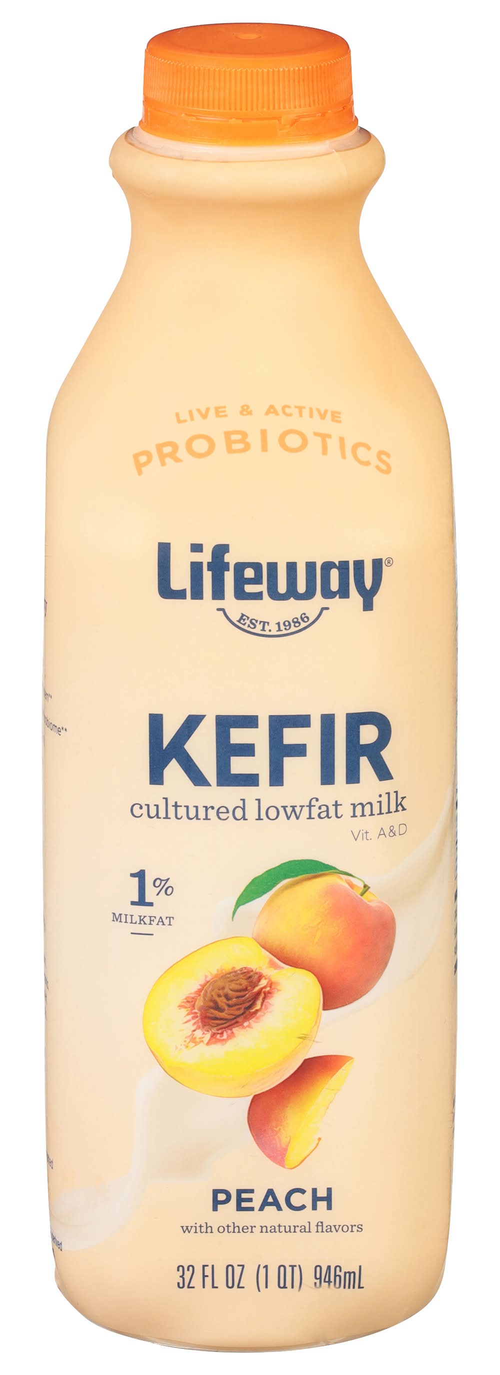 Lifeway Kefir Cultured Low Fat Milk, Peach (32 fl oz)