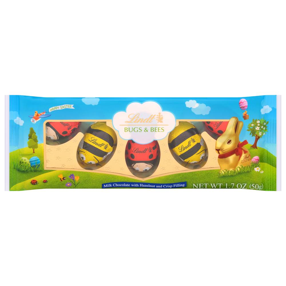 Lindt Bugs & Bees With Hazelnut & Crisp Filling Milk Chocolate (1.7 oz)