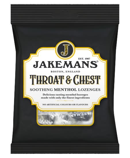 Jakemans Throat & Chest Soothing Menthol Lozenges (160g)