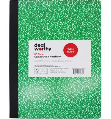 Dealworthy 80 Sheets Wideruled Composition Book, Green