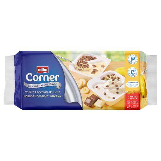 Müller Corner Delicious Creamy Yogurt (vanilla chocolate balls-banana chocolate flakes)