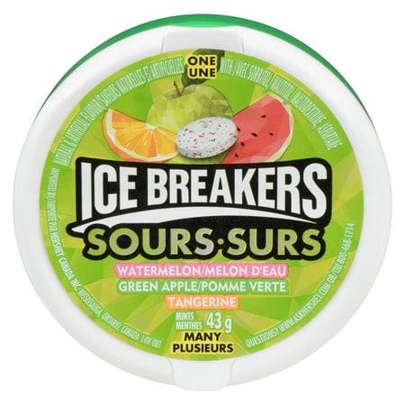 Ice Breakers Sours Fruit Flavoured Mints, Assorted (43 g)
