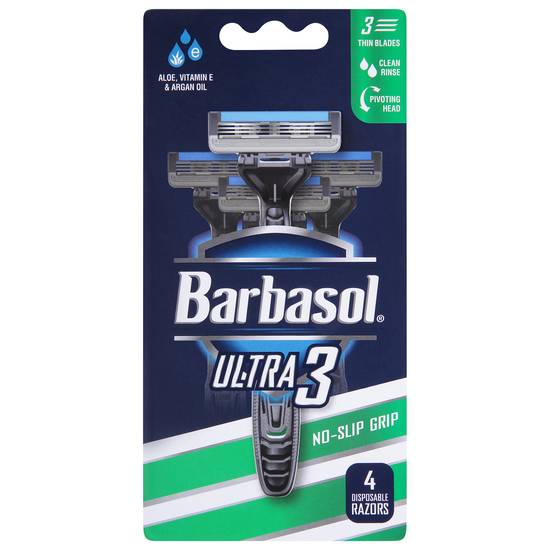 Barbasol Ultra 3 Disposable Razors (4 razors)