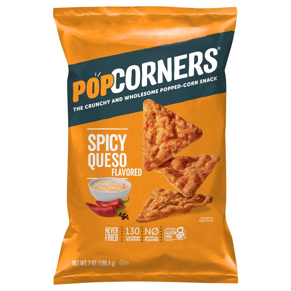 Popcorners the Crunchy and Wholesome Popped Corn Snack (spicy queso)