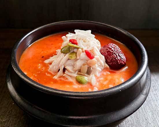 【辛いです！】辛い参鶏湯　ごはんセット（ごはんの量150g）