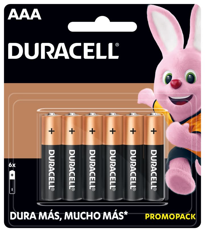 Duracell · Pilas alcalinas, AAA (6 un)