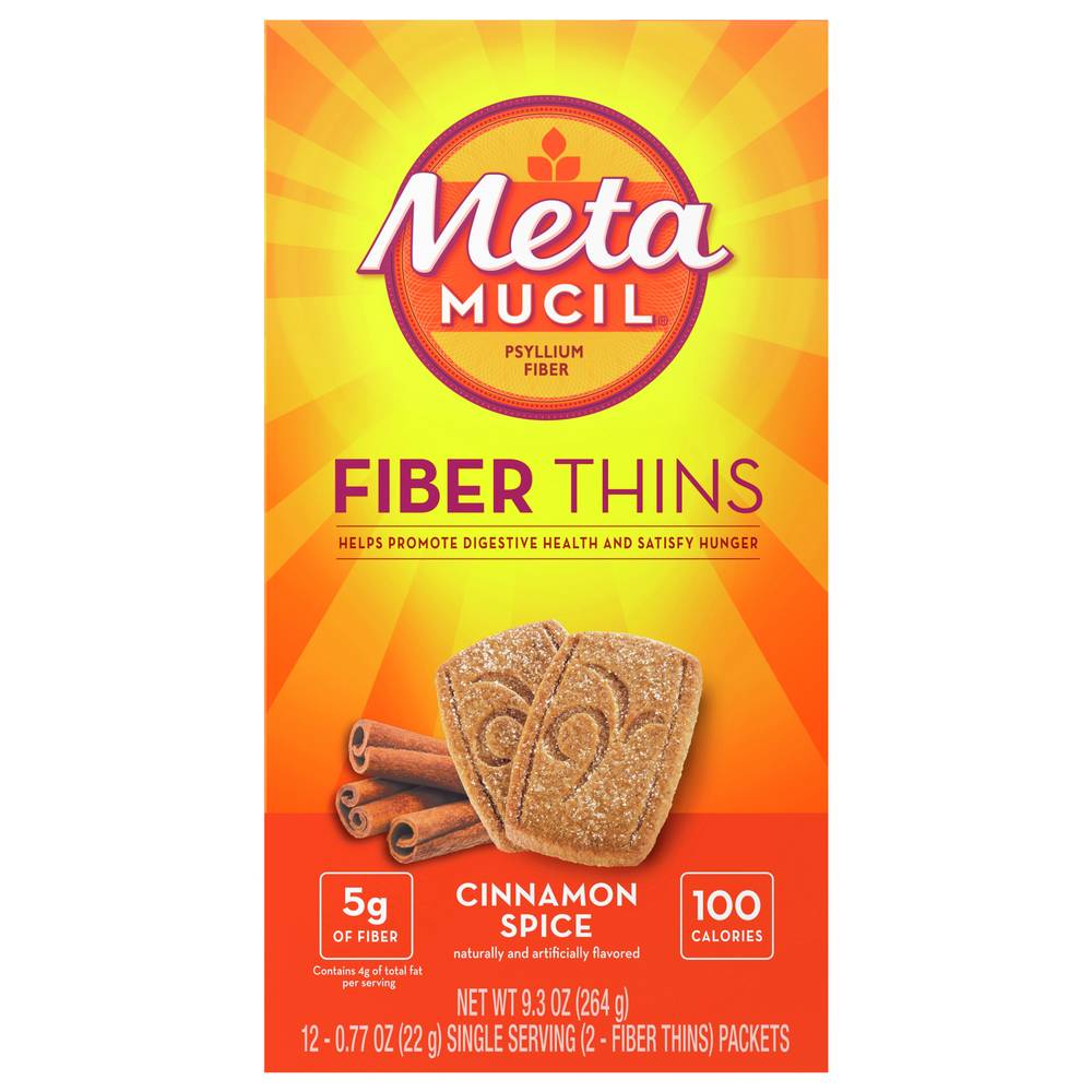 Metamucil Fiber Thins Cinnamon Spice (12 ct)