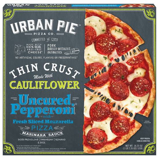 Urban Pie Pizza Co. Thin Crust Uncured Pepperoni Pizza
