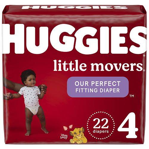Huggies Little Movers Baby Diapers Size 4 - 22.0 ea