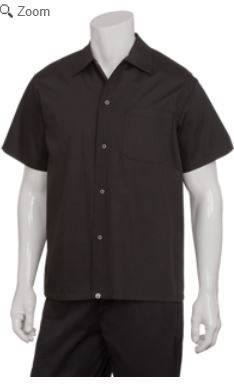 Chef Works - Utility Shirt, short sleeves, black, medium (24 Units per Case)