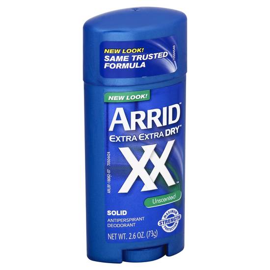 Arrid Extra Extra Dry Unscented Solid Deodorant